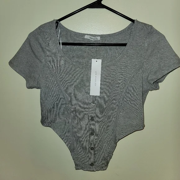 Button front, cropped corset top. - Picture 3 of 4